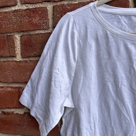 SOFT SURROUNDINGS SoftEssential Pima Short Sleeve Tee White L NEW - Picture 3 of 8